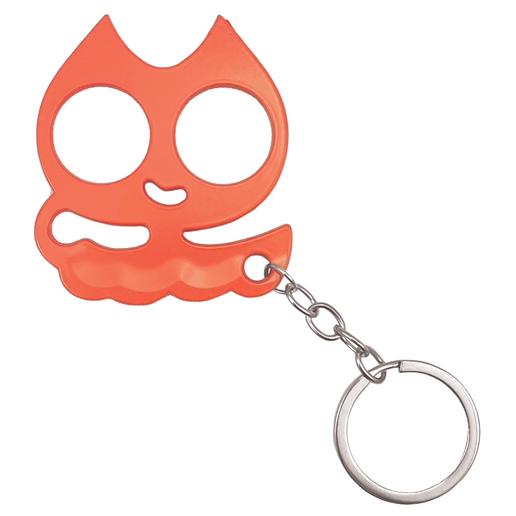 SAMPLE -No More Nice Kitty Compact Cat Self-Defense Keychain - Coral