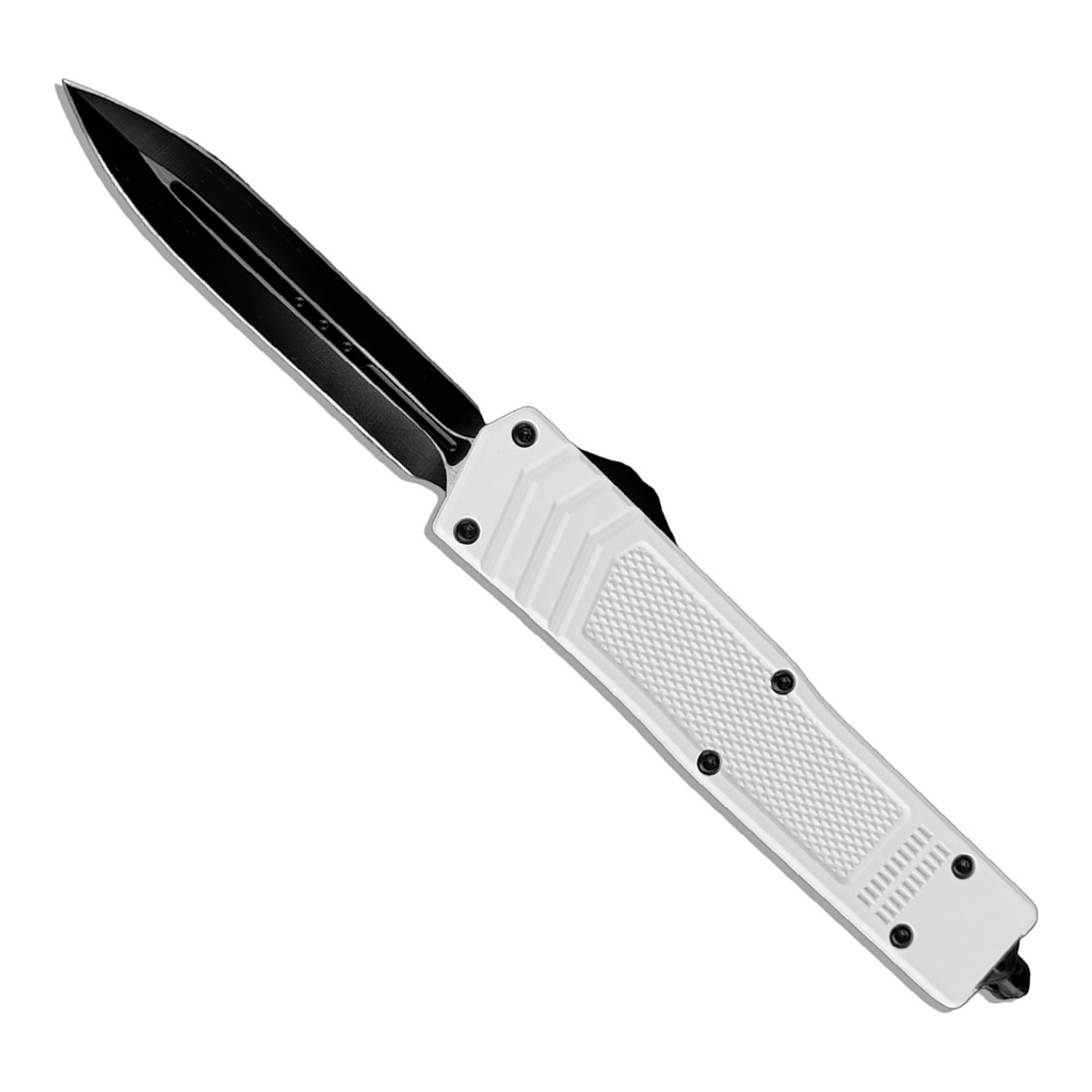 Whiteout Response Double-Action OTF Knife - White Zinc