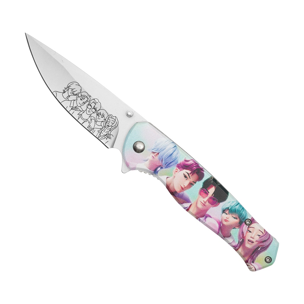 Cult Classic Demon Hunter Assisted Knife - Saja Boys Print Handle