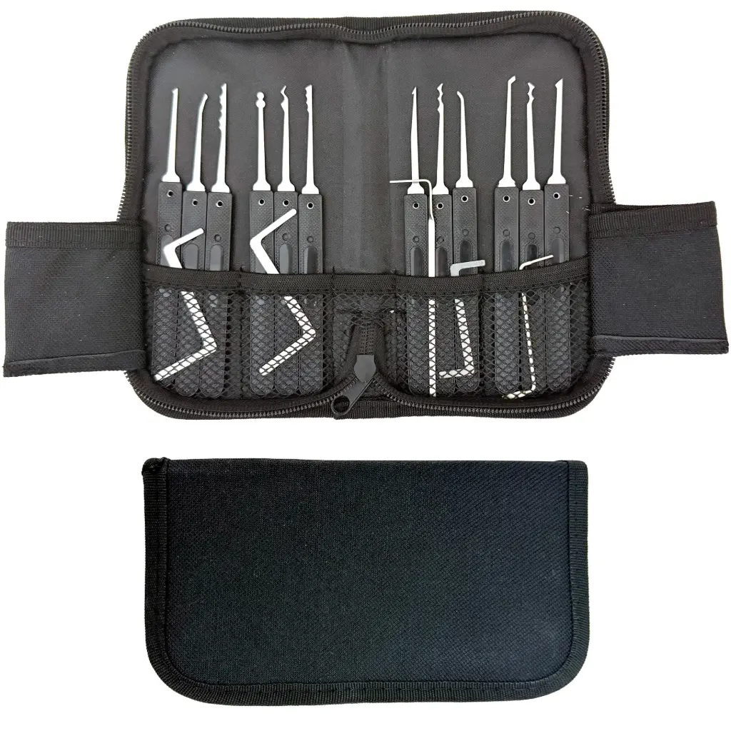 Mission-Ready Field-Curated Lock Pick Set - Black Nylon