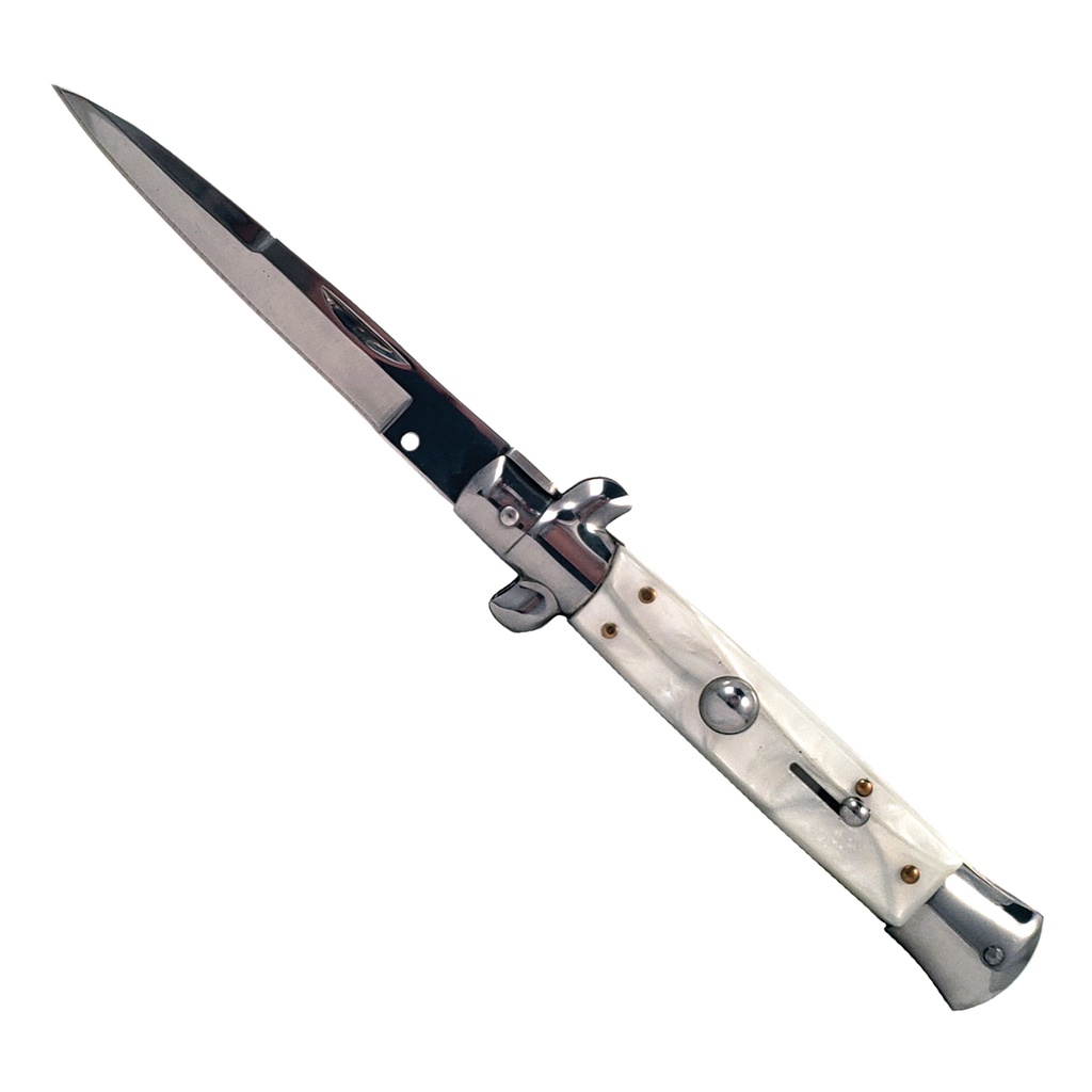Godfather Heritage Automatic Stiletto Knife - White Marble