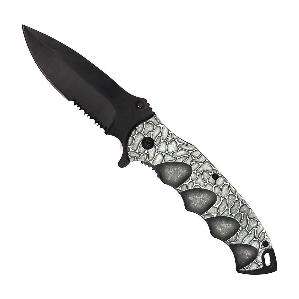 Spectral Grip 3D-Traction Spring Assisted Knife - Gray