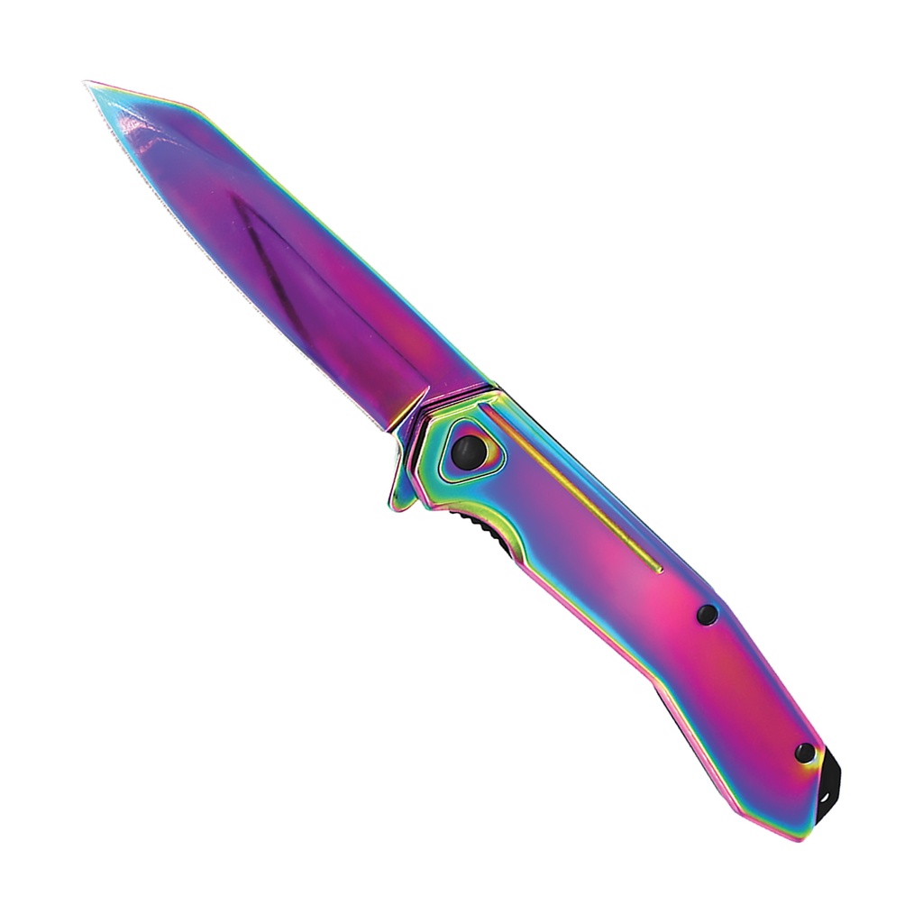 Prism Edge Quick-Assist Wharncliffe Knife - TiNi Rainbow