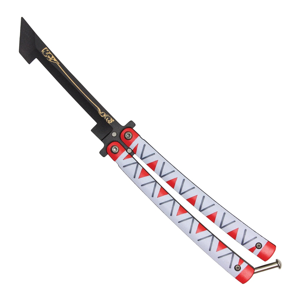 Petal Flow Precision Butterfly Trainer Knife - Black & Gold