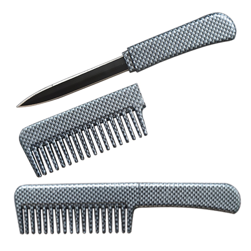 Carbon-Weave Stealth Comb Knife Concealment Tool - Carbon Fiber Print