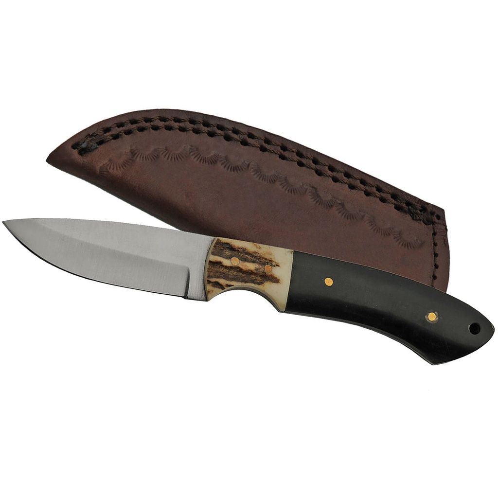 Frontier Stag Heritage Fixed Blade Hunting Knife - Buffalo Horn
