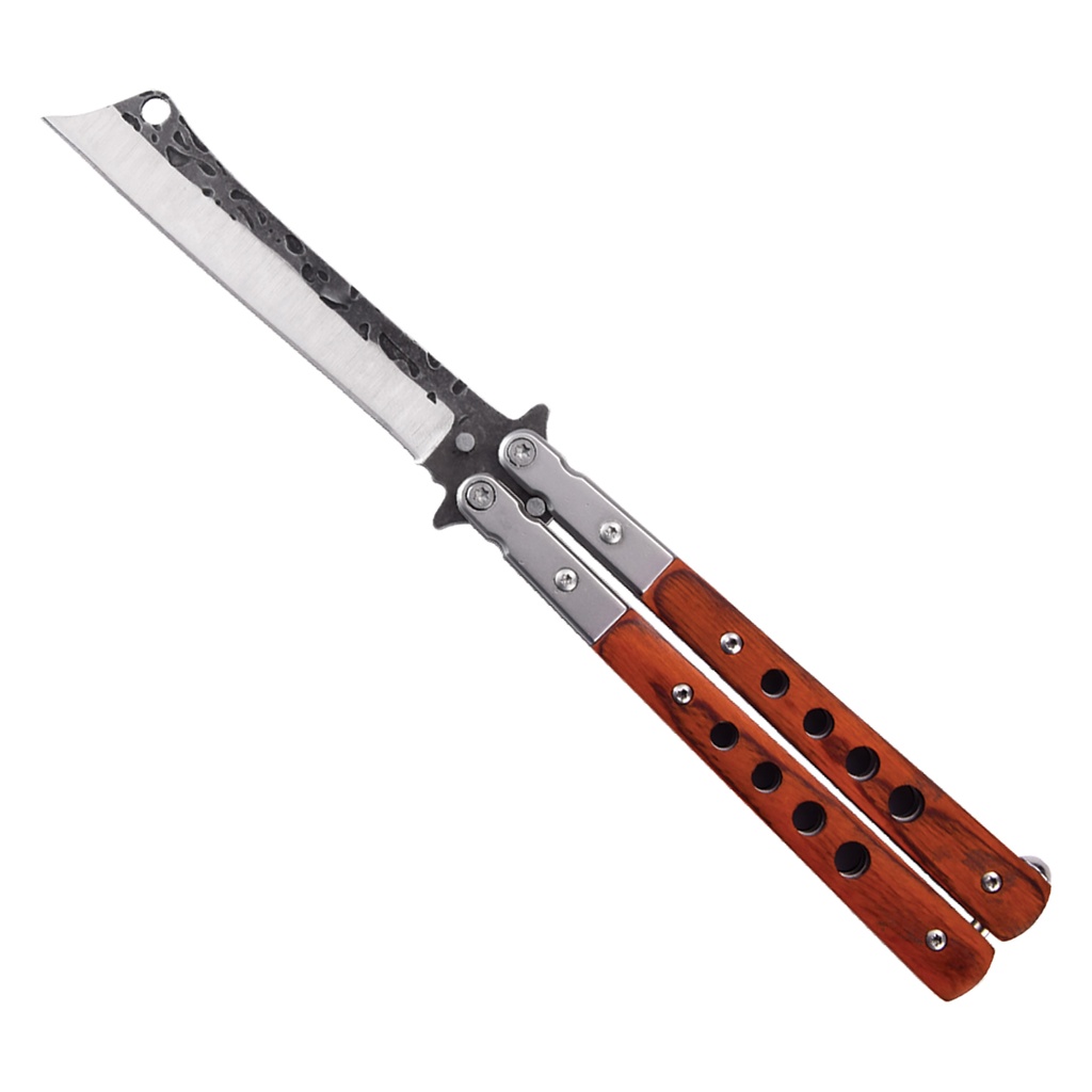 Heritage Edge Flip-Balanced Butterfly Knife - Red Wood