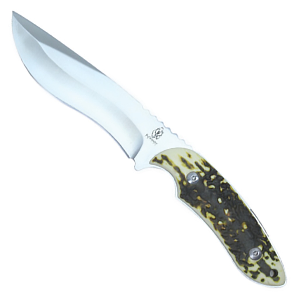 Frontier Curve Full-Tang Hunting Knife - Stag Handle