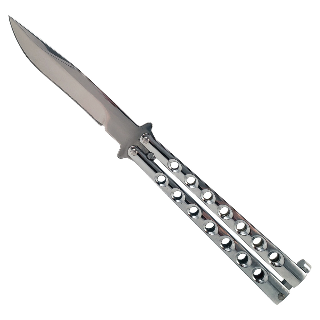 Aero-Vent Precision Butterfly Knife - Polished Silver