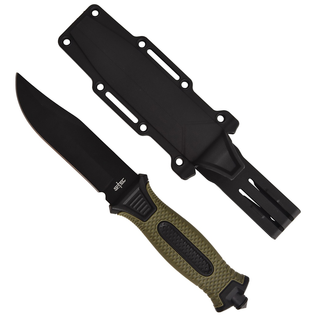 Field Sentinel Drop-Point Hunting Knife - Olive Polymer
