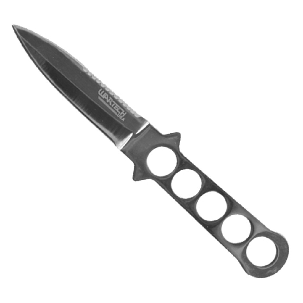 Ring-Hilt Minimalist Dagger-Style Diving Knife - Matte Steel