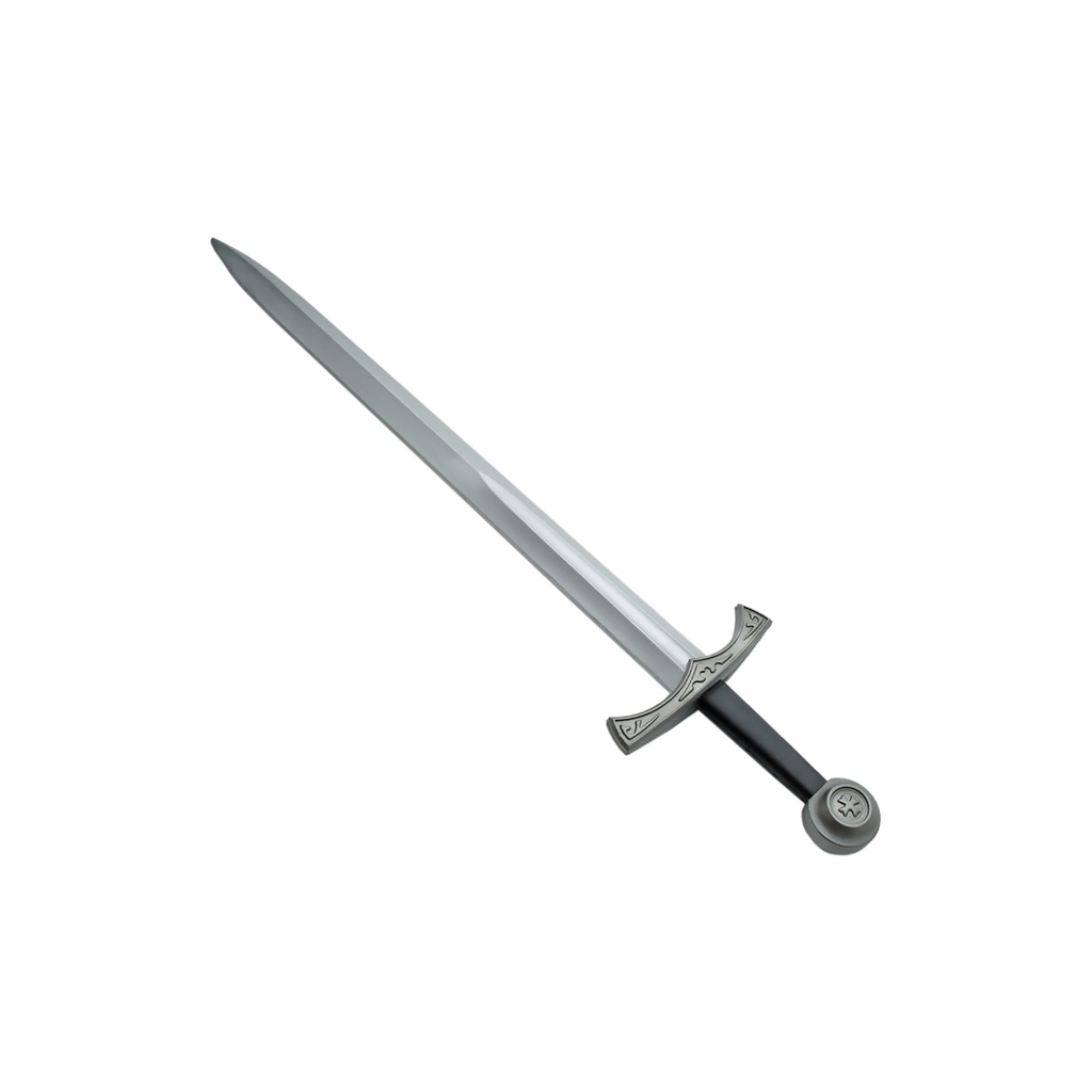 Mythforged Knight Excalibur LARP Sword - Black & Silver