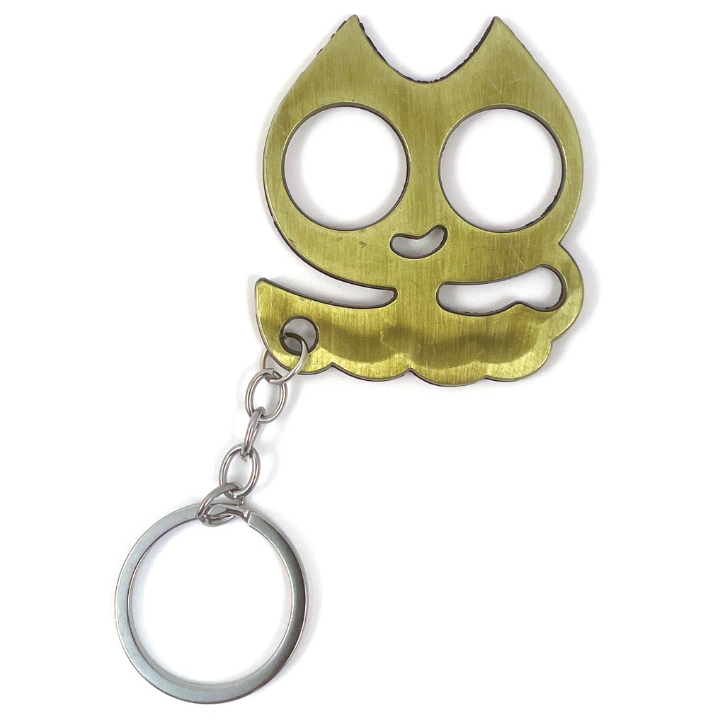 No More Nice Kitty Compact Self-Defense Keychain - Bronze