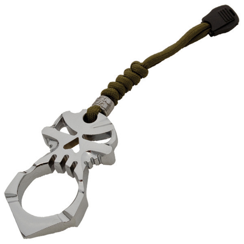 Urban Skull Sentinel EDC Self Defense Keychain - Silver
