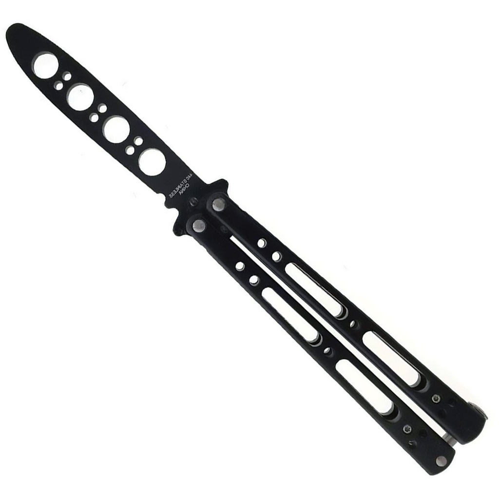 Blackout AirGlide Balisong Trainer Knife - Matte Black