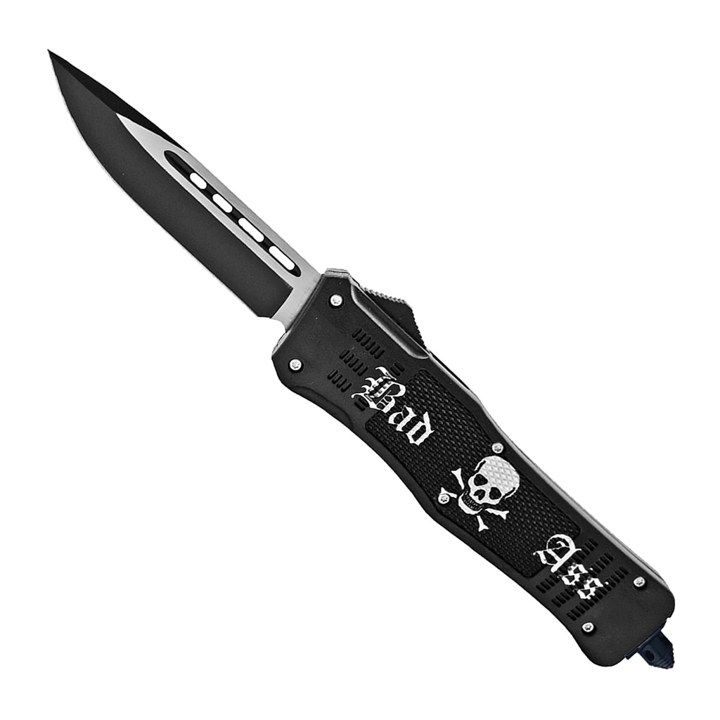 ShadowFlare Skull Strike OTF Knife - Matte Black