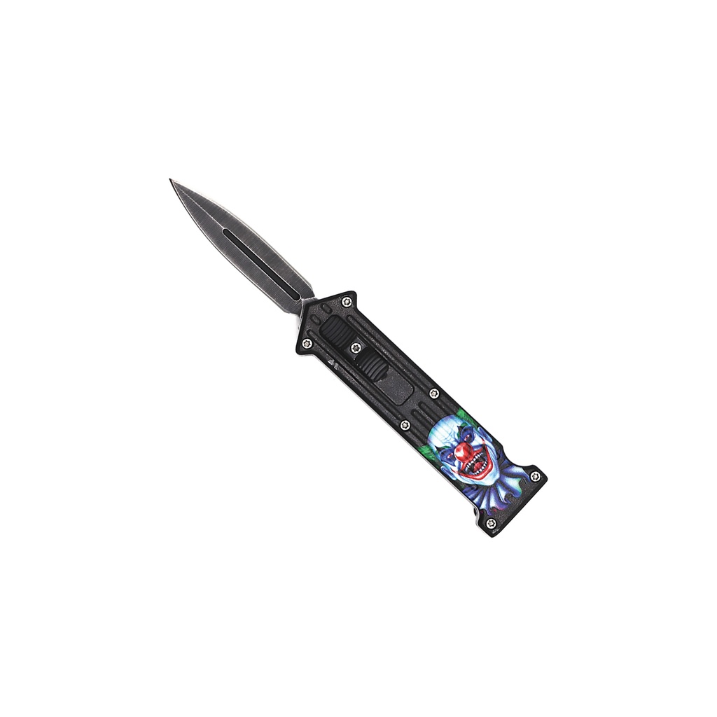 Grin Reaper Quick-Deploy Mini OTF Knife - Black Zinc