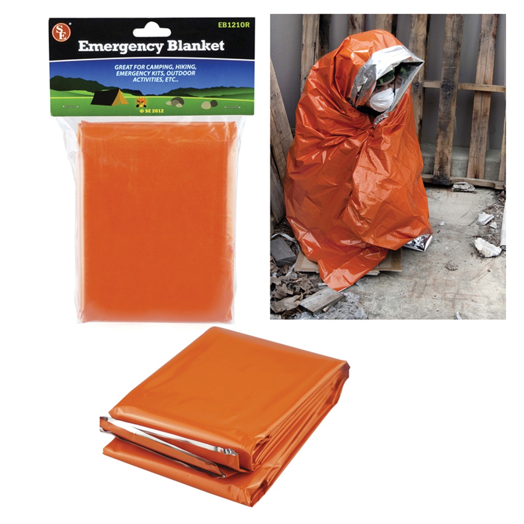Rescue Signal Heavy-Duty Emergency Mylar Blanket - Orange