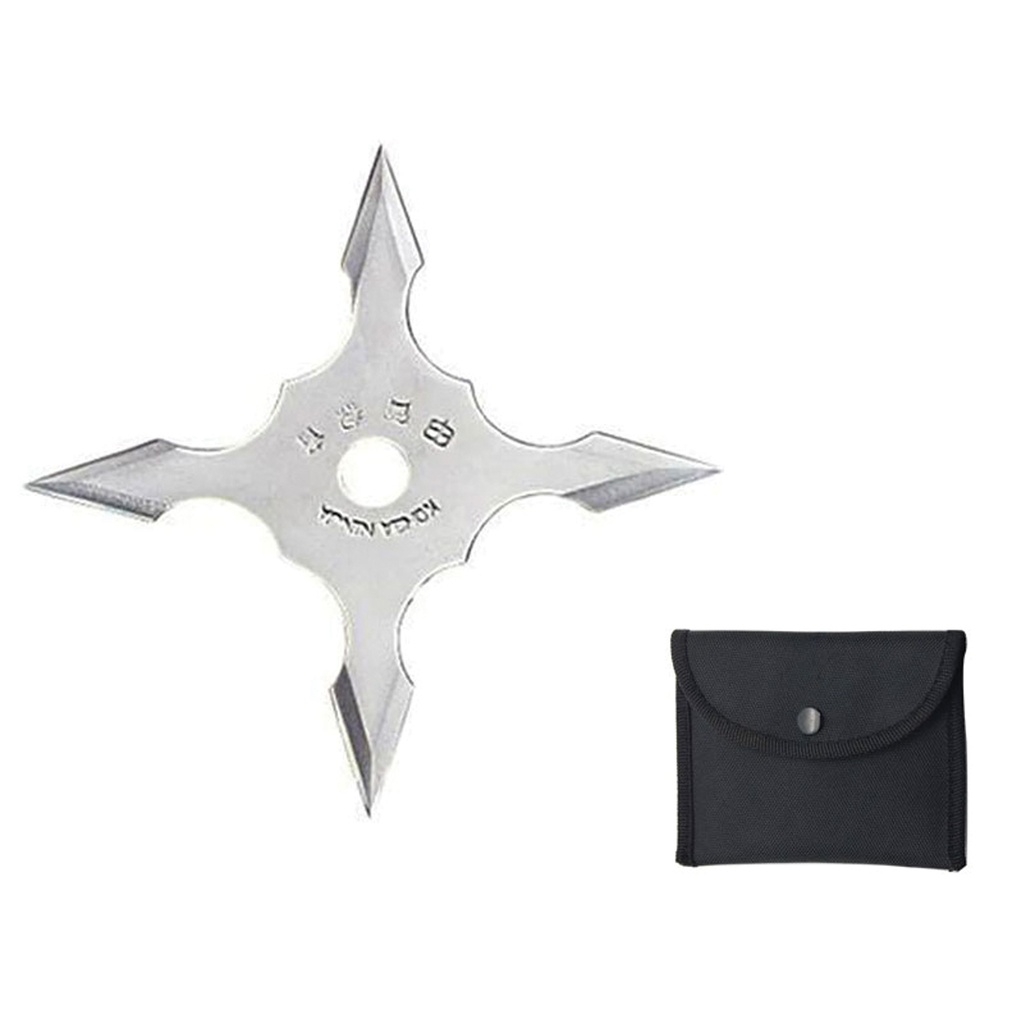 Crosswind Balanced 4-Point Throwing Star - Silver