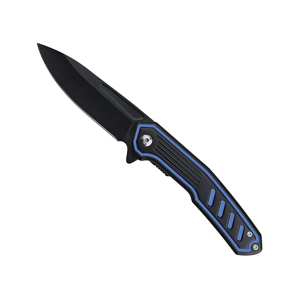 Shadowstrike Momentum Spring-Assisted EDC Knife - Black/Blue Aluminum