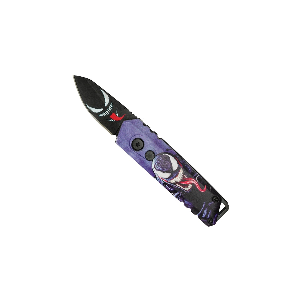 Villain Chaos Quick-Deploy Mini Automatic Knife - Matte Black