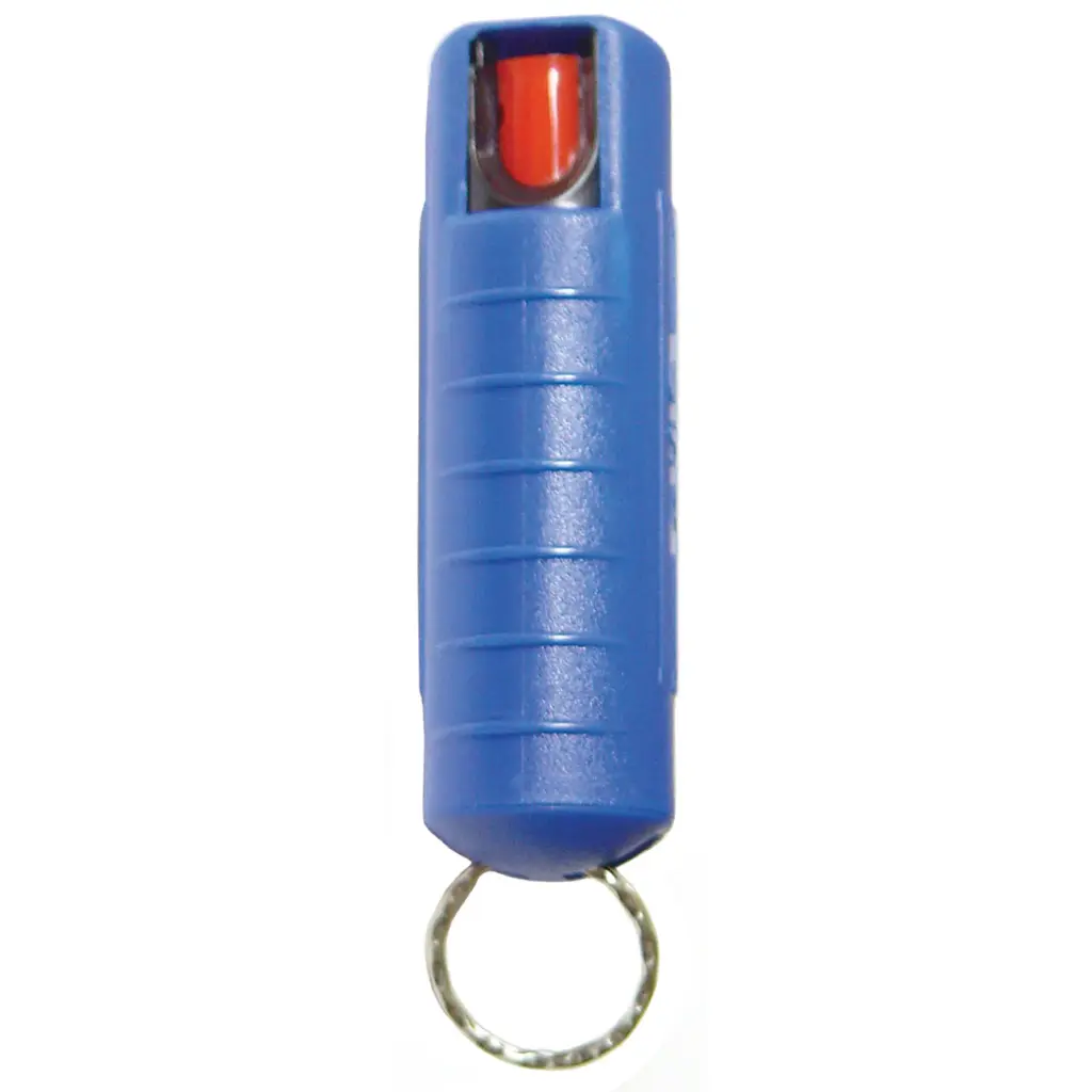 Guardian Shell Quick-Access Keychain Pepper Spray - Blue Hardshell