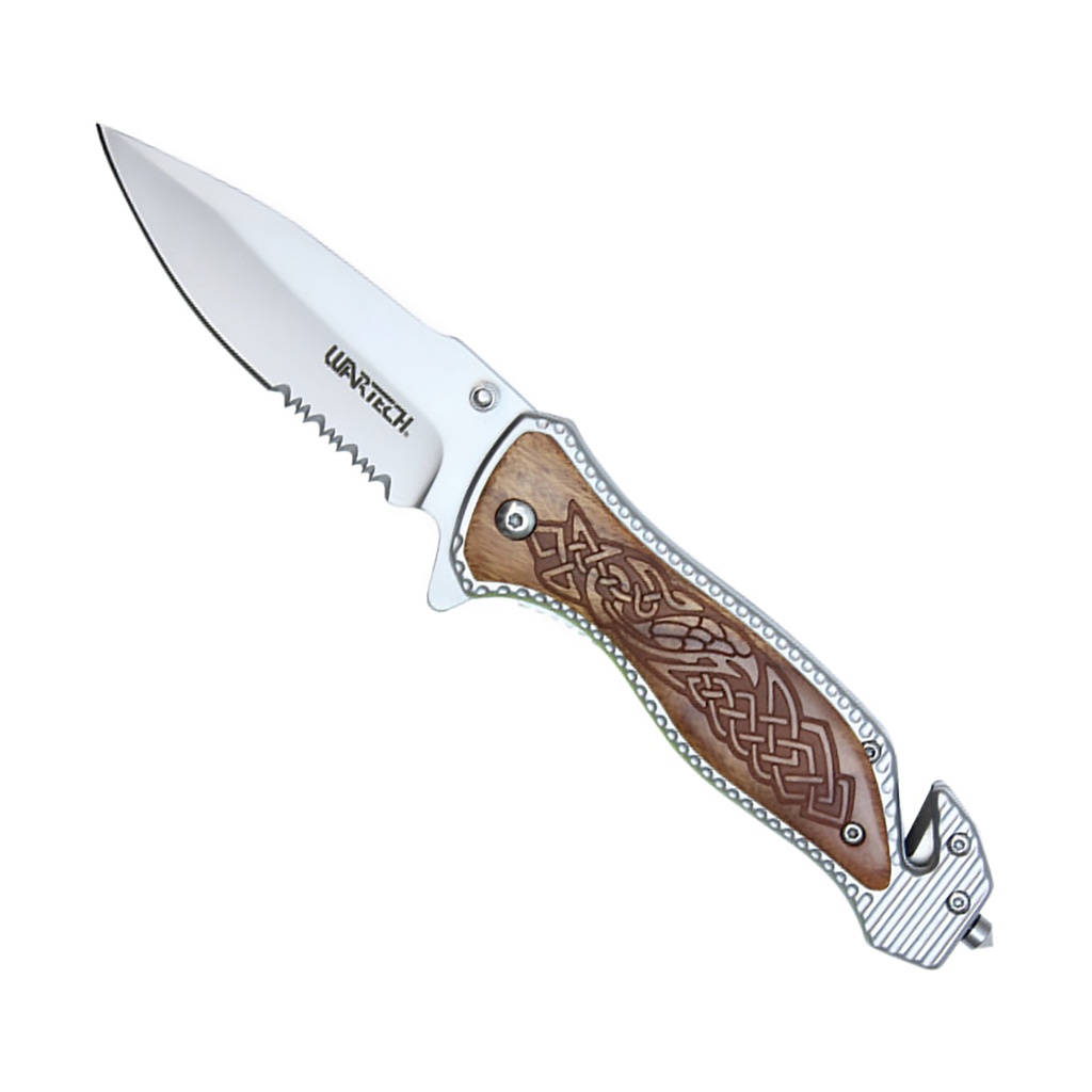 Celtic Knot Rapid-Deploy Spring Assisted Pocket Knife - Ivory