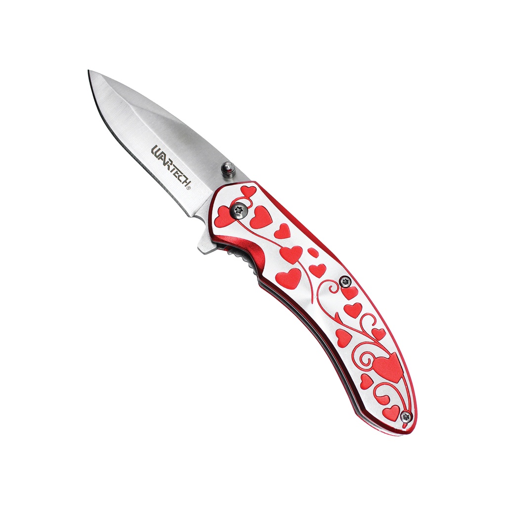 Heartbeat Quick-Assist Pocket Knife - Red Hearts