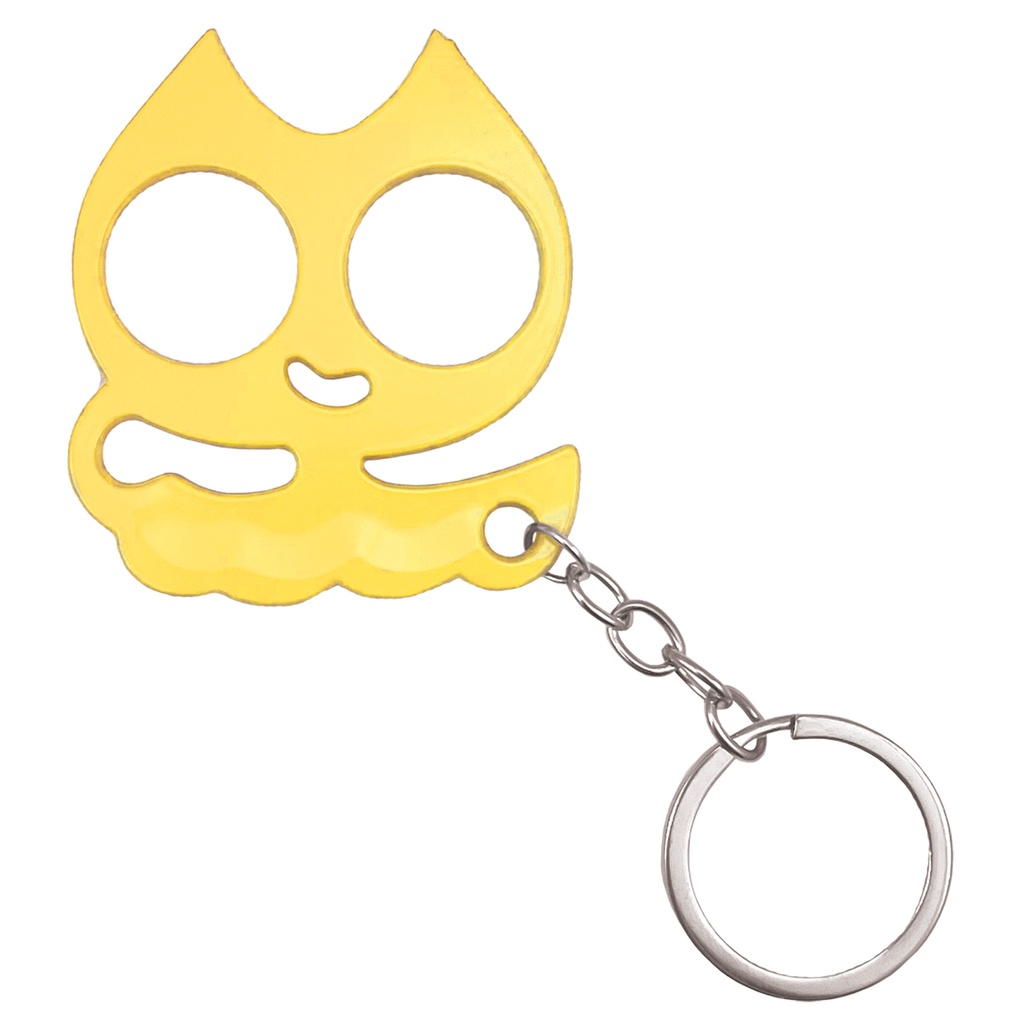 No More Nice Kitty Compact Cat Self-Defense Keychain - Yellow