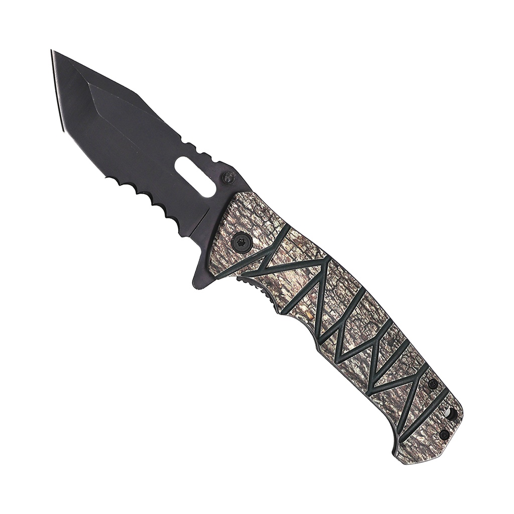 Canopy Edge Rapid-Deploy Assisted Opening Knife - Tree Camo