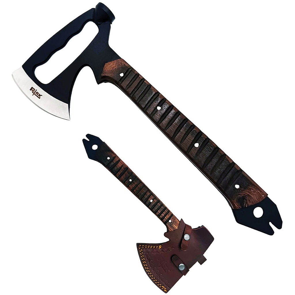 Hammerback Fieldsmith Tactical Hatchet - Black & Wood