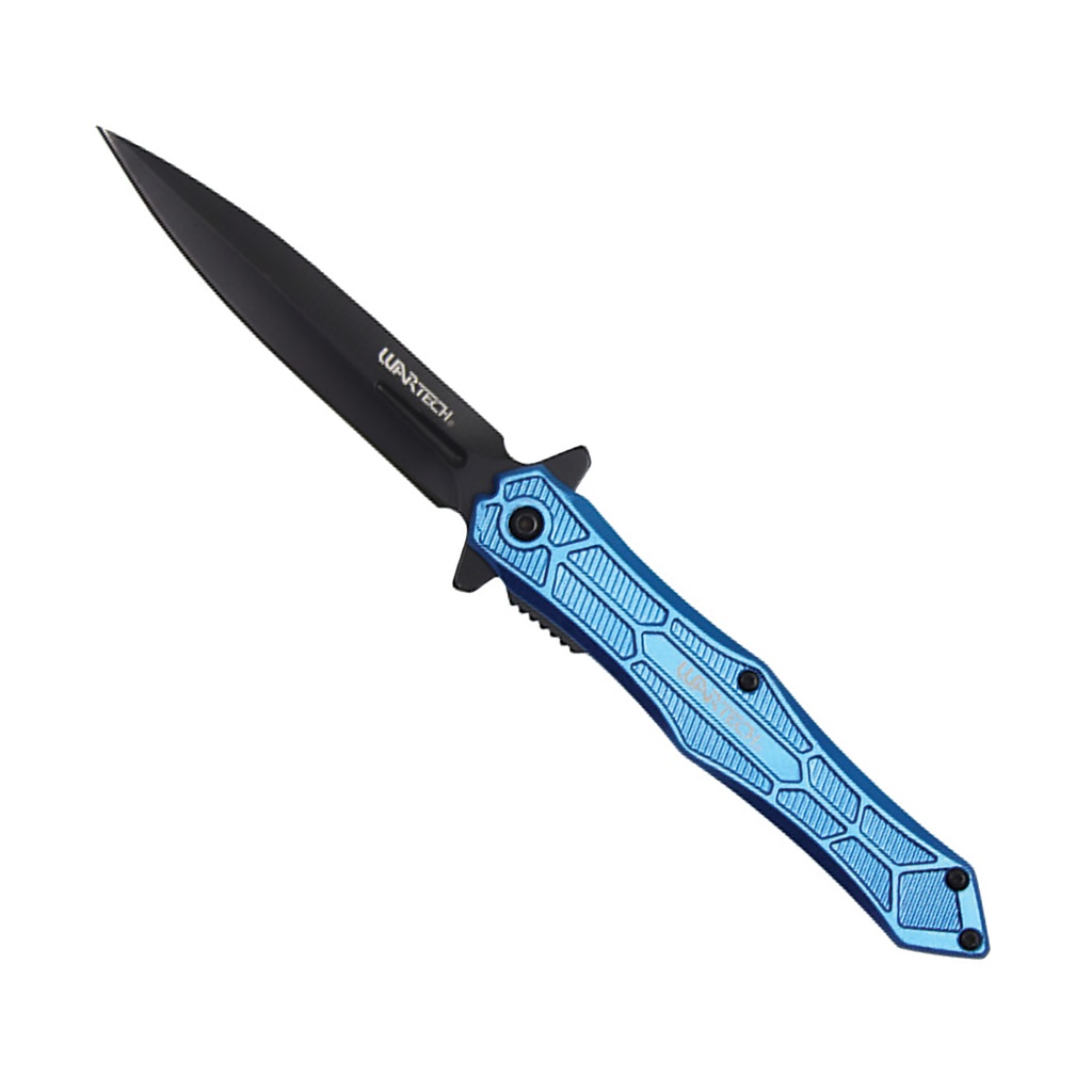 Azure Strike Dagger-Edge Spring Assisted Knife - Blue Aluminum