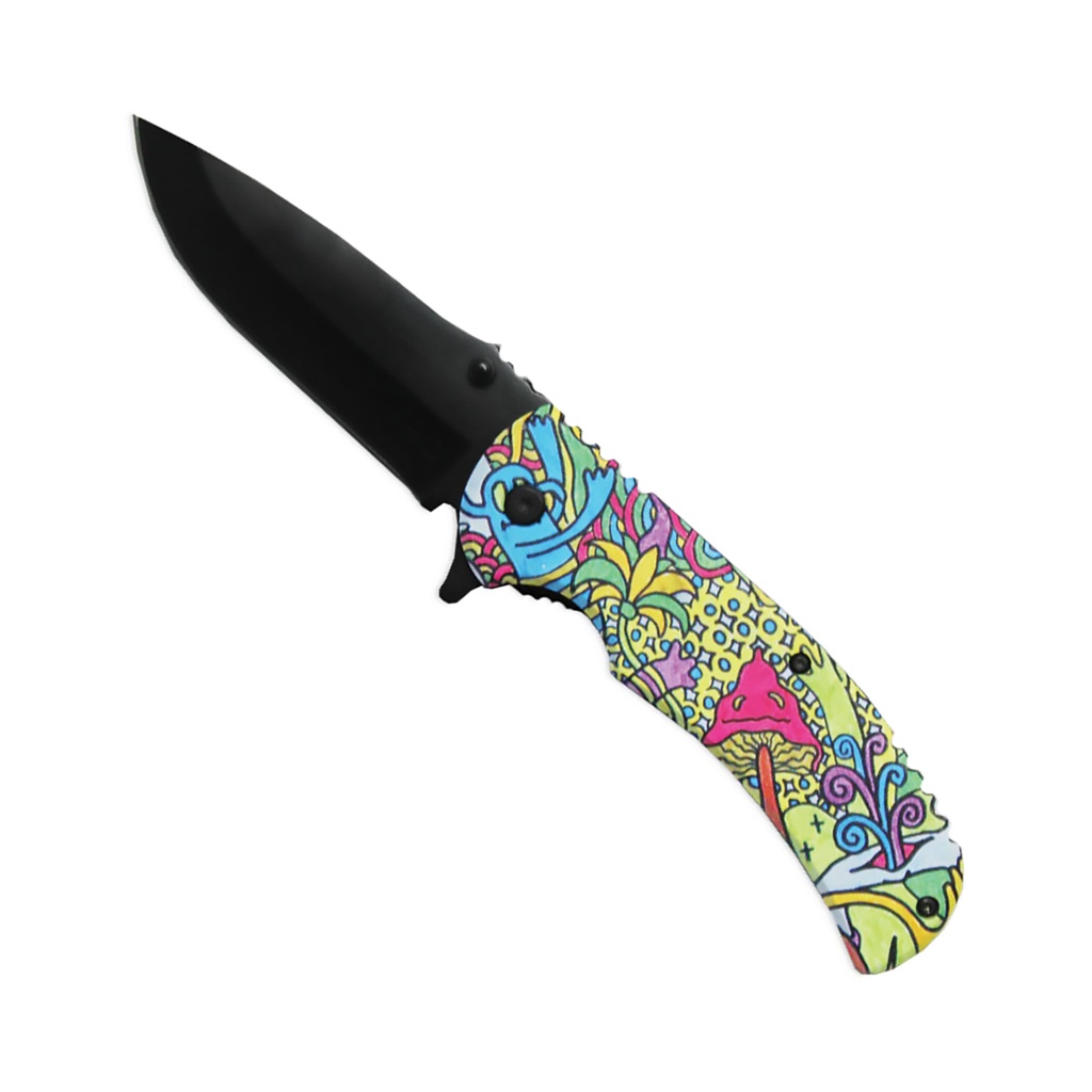 Graffiti Glide Quick-Deploy Assisted Opening Knife - Pop Art