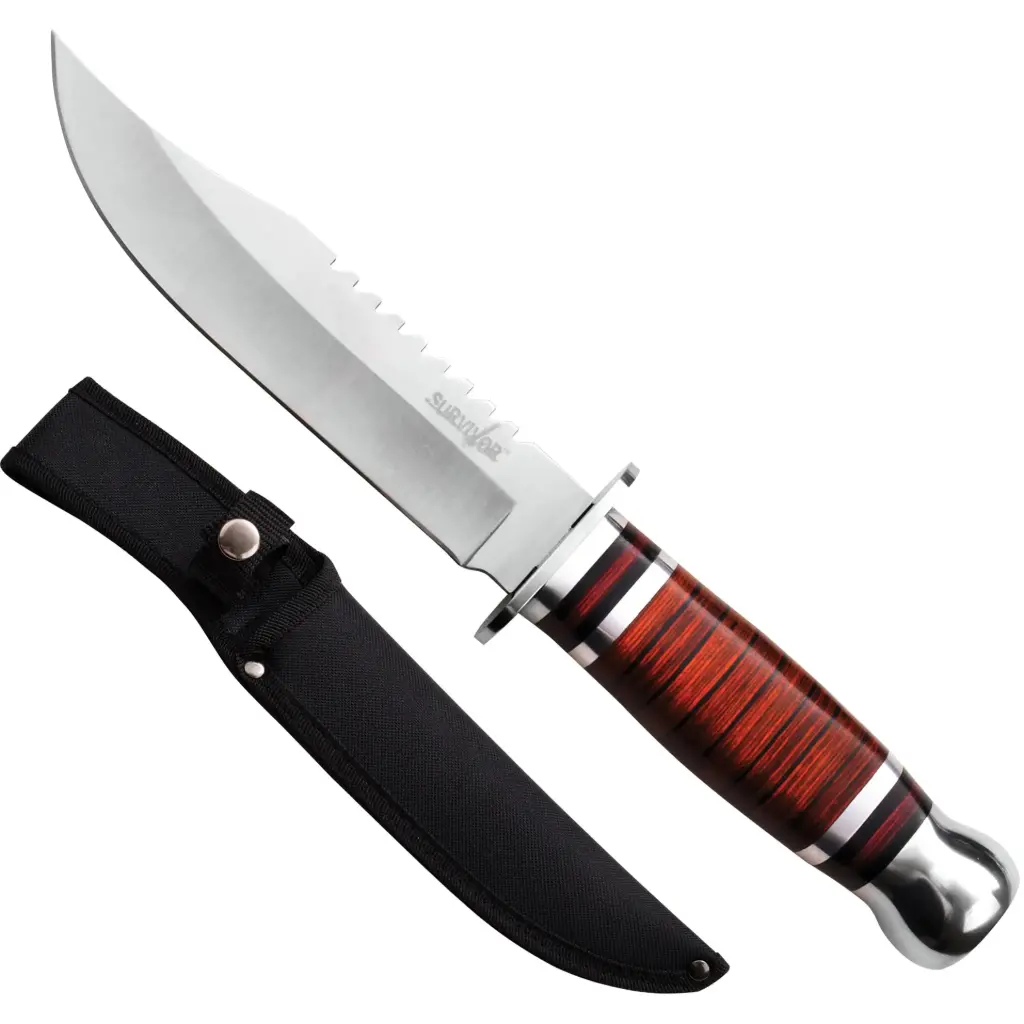 Frontier Sawback Field-Ready Survival Knife - Wood Handle