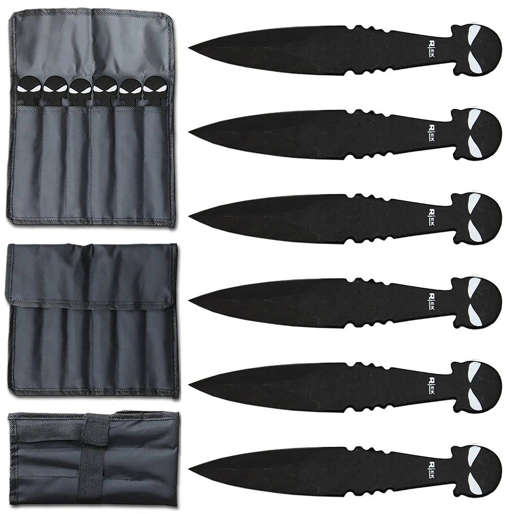 Skullstorm Flight Precision Throwing Knife Set - Black