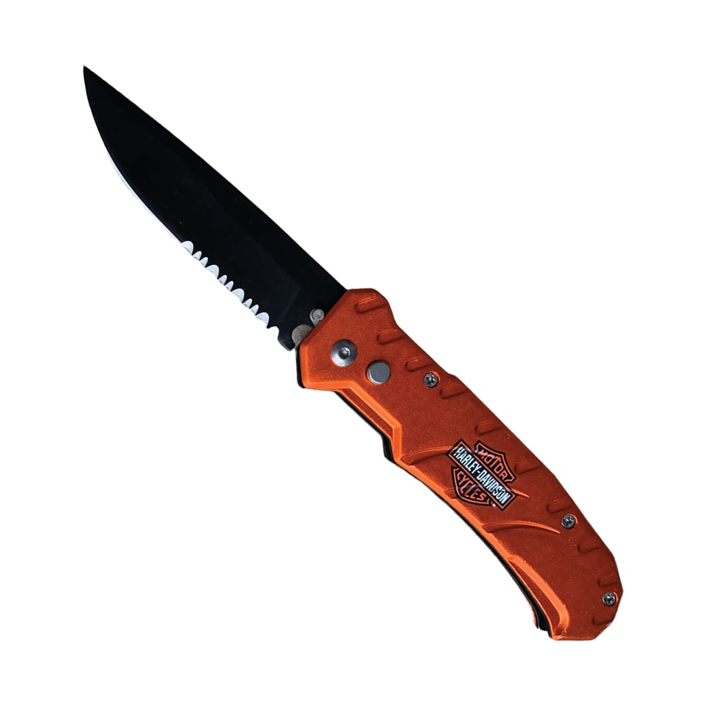 Highway Ember HD Emblem Automatic Knife - Orange