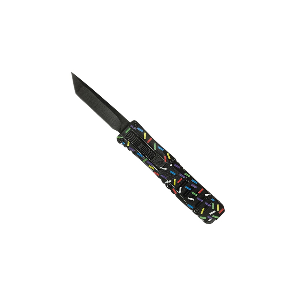 Sprinkle Strike Mini Tanto OTF Knife - Black Cupcake
