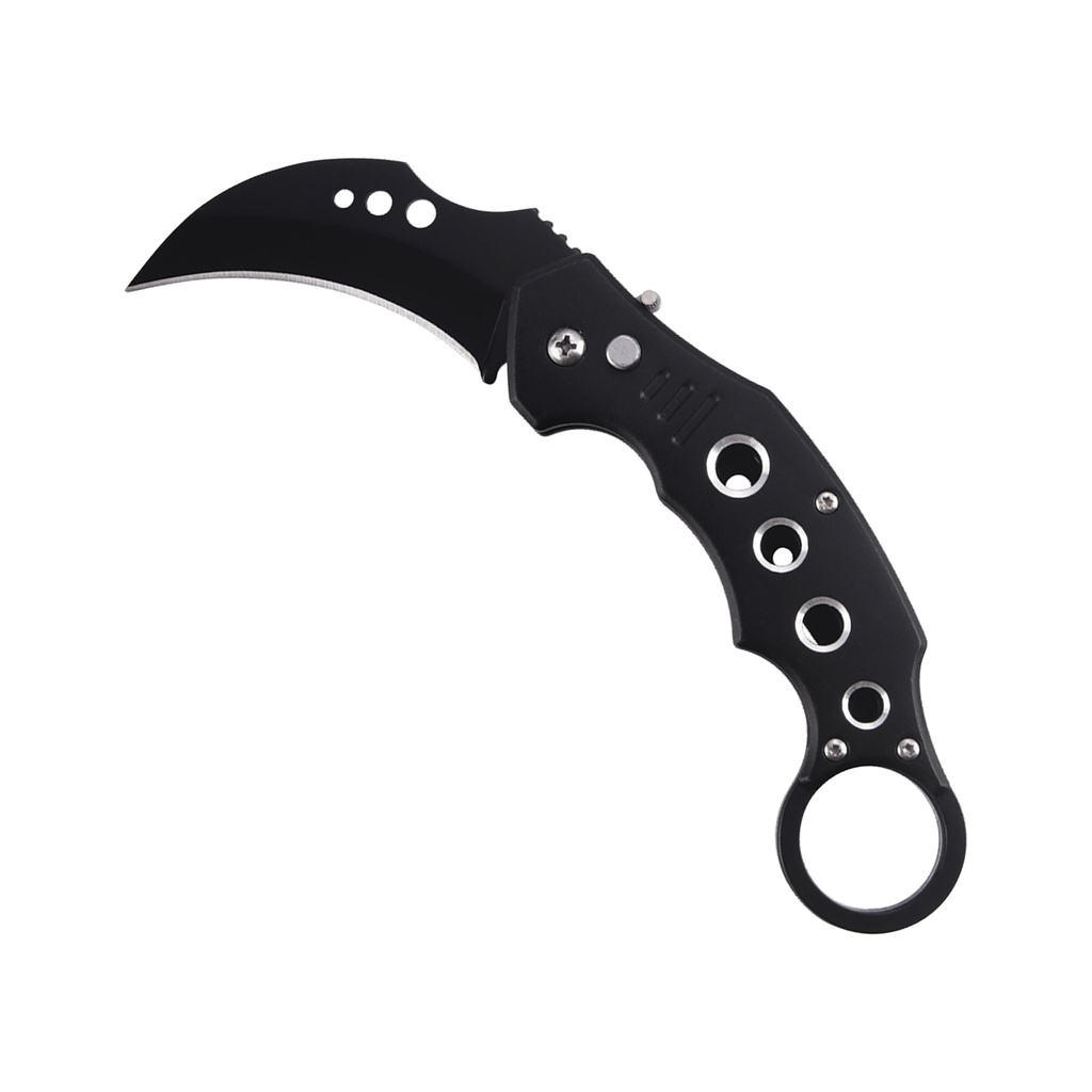 Shadow Claw Push-Button Automatic Karambit Knife - Matte Black