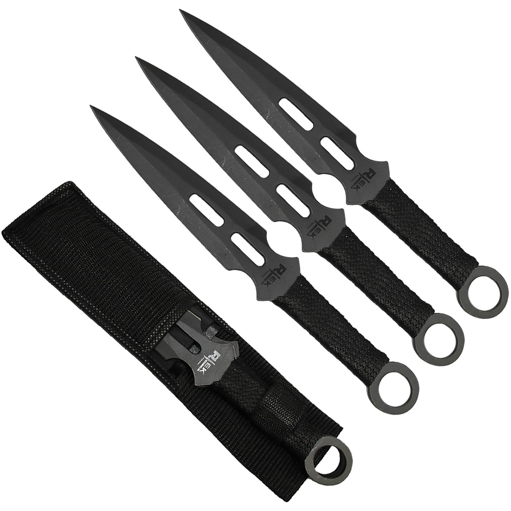 Shadow Spike Precision Throwing Knife Set - Black Steel
