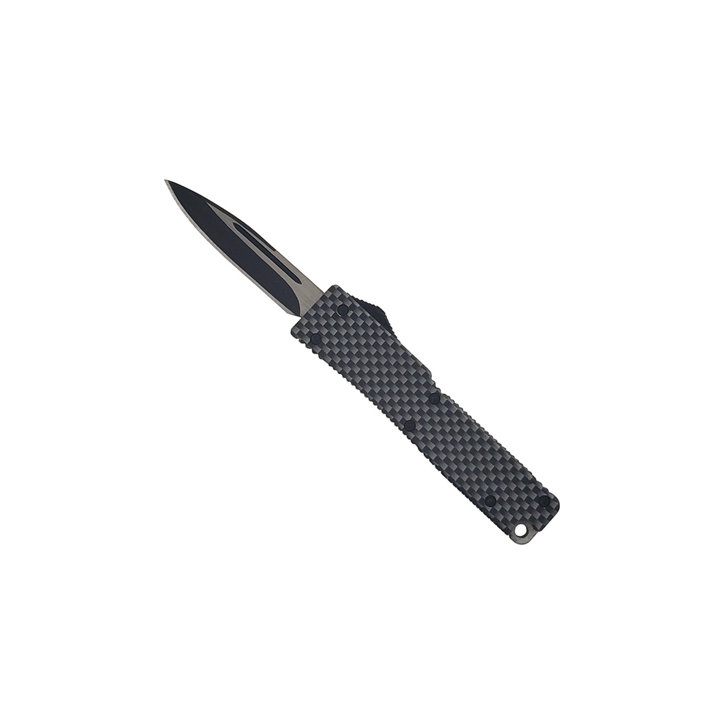 IN-AND-OUT Automatic Knife with Front Button - Carbon Fiber