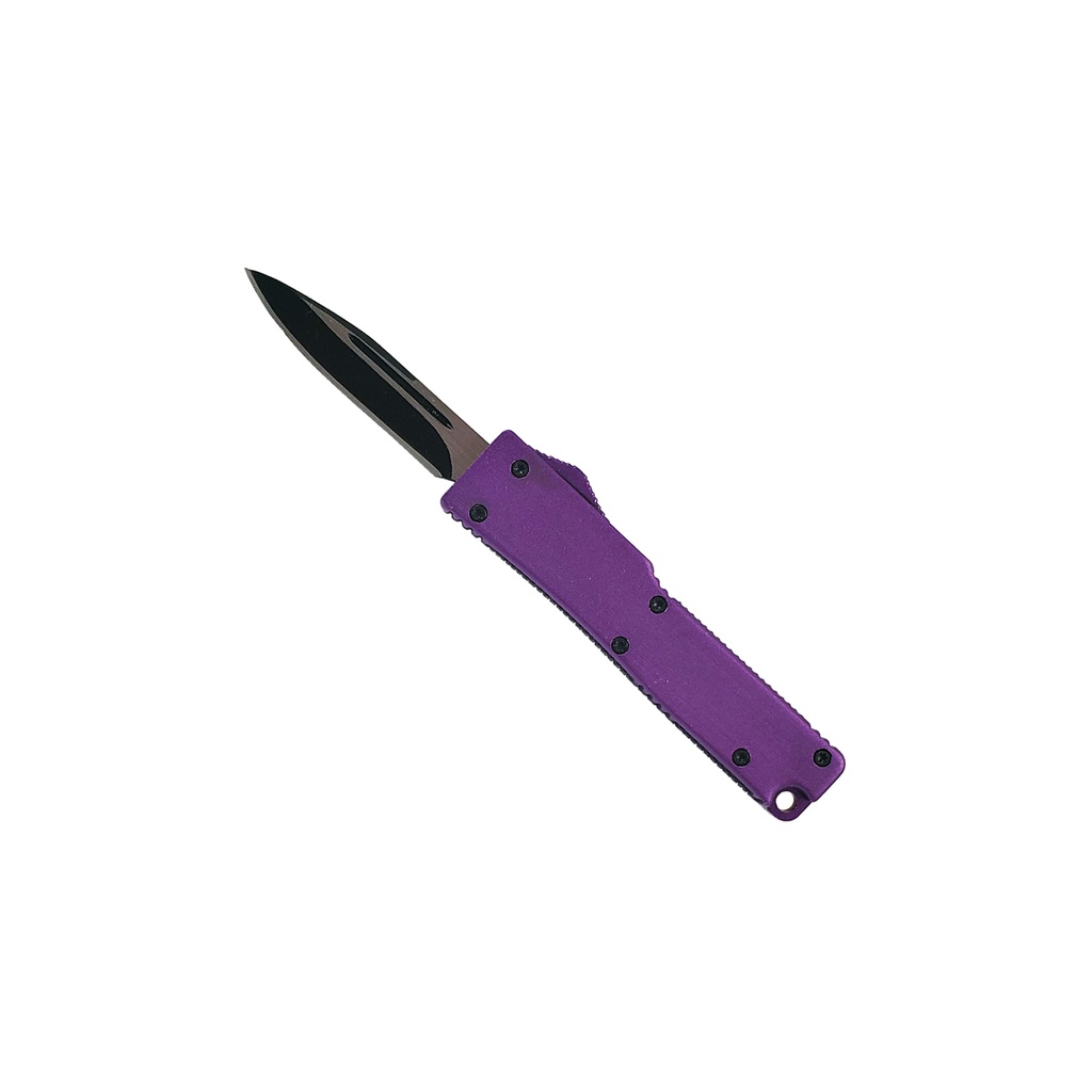 IN-AND-OUT Automatic Knife with Front Button - Purple