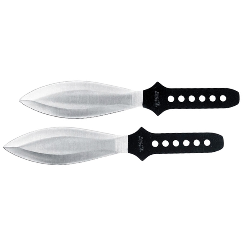 Twin Apex Training Throwing Knife Set - Black & Silver