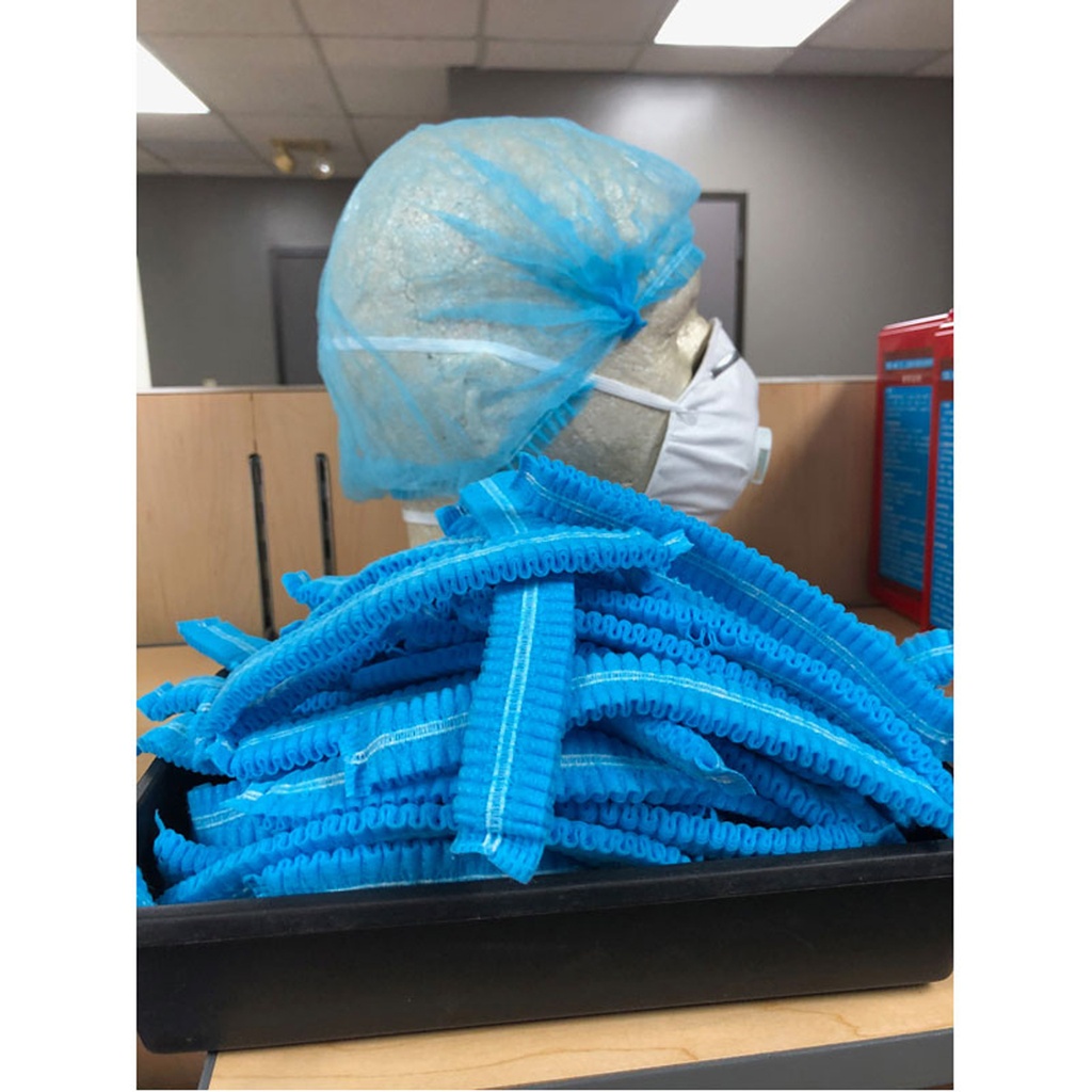 Prepared Clean Bulk Bouffant Hair Net Pack - Medical Blue