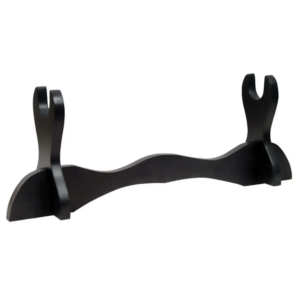 Silent Pedestal Single Sword Stand Display - Black Wood