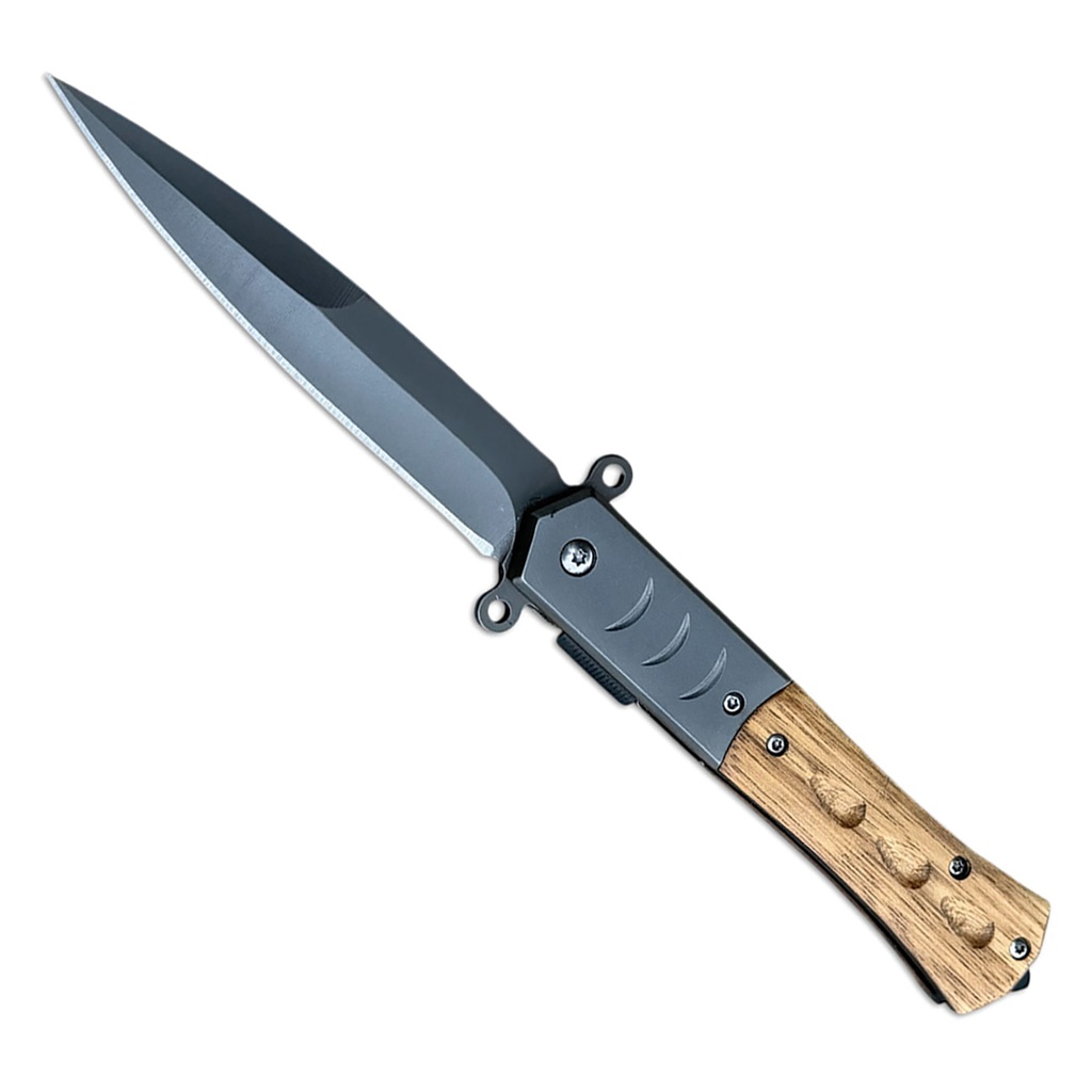 Modern Gentleman Quick-Deploy Spring Assisted Knife - Wood Grain
