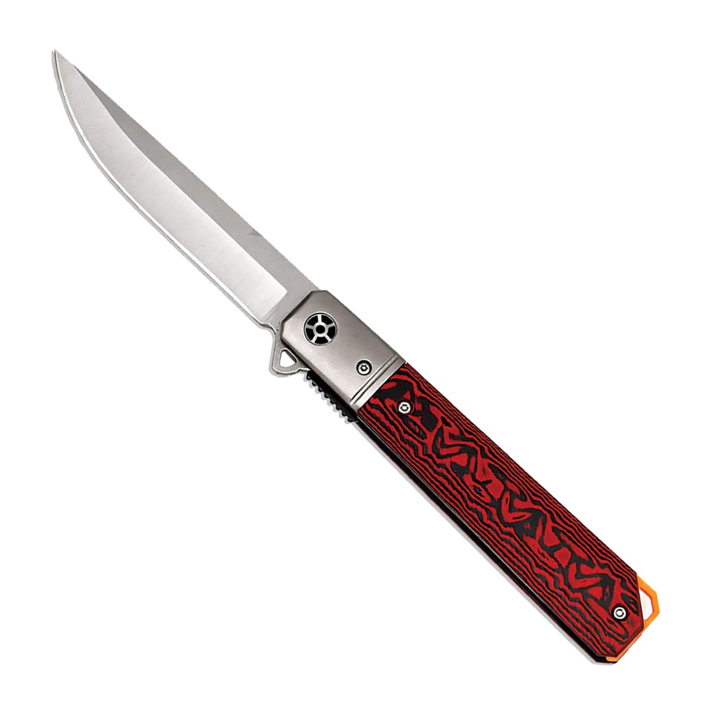 Redline Velocity Flipper Pocket Knife - Micarta Red