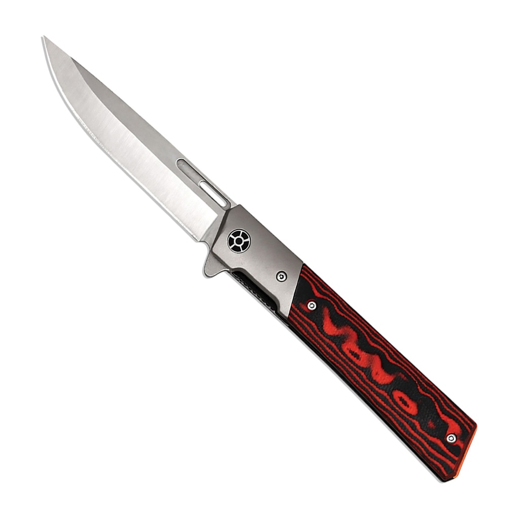 Lava Line Ball-Bearing EDC Pocket Knife - Red Micarta