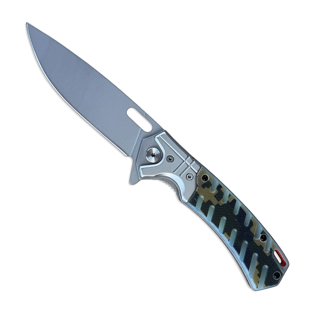 Camo Flow Ball-Bearing Manual Pocket Knife - Green G10