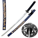 Blue Dragon Display Samurai Sword - Glossy Blue