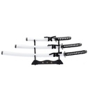 Bushido White Display Samurai Sword Set - White Saya
